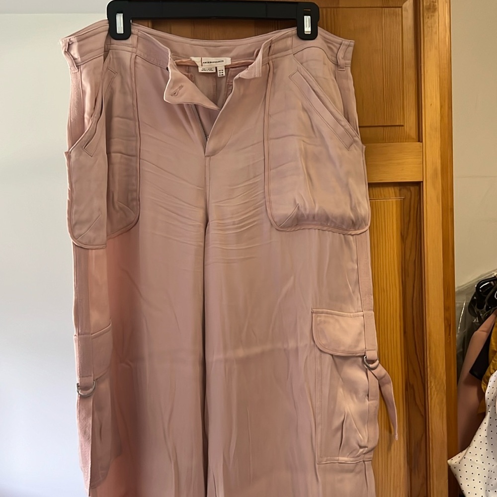 Silk cargo pants